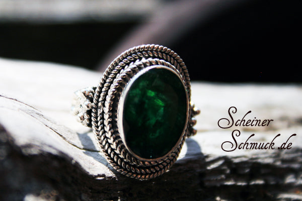 Silberring Queen Smaragd