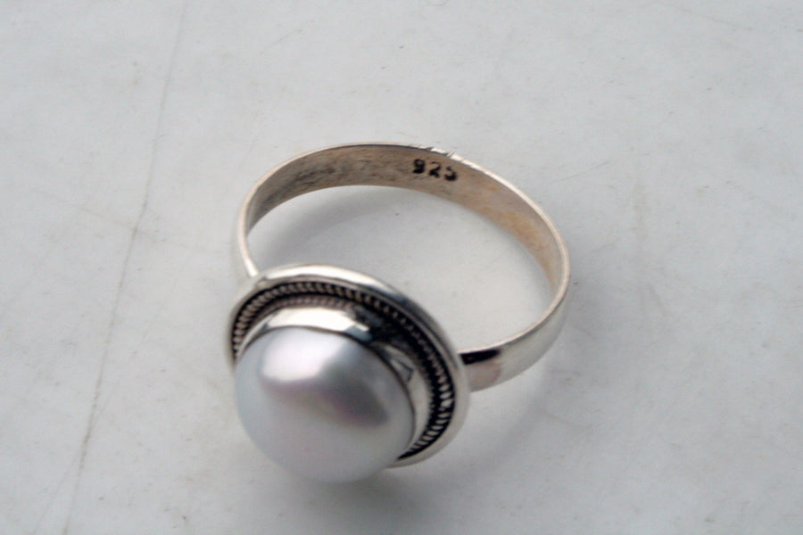 Silberring Perle