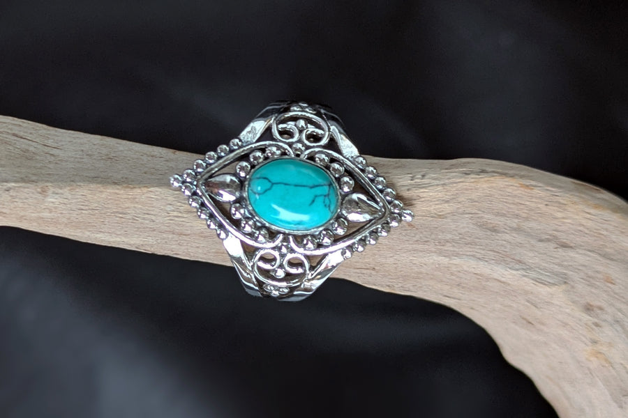 Silberring gekrönter Türkis