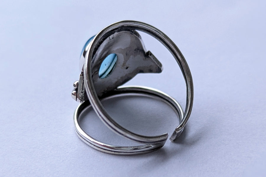 Silberring schwebender Achat