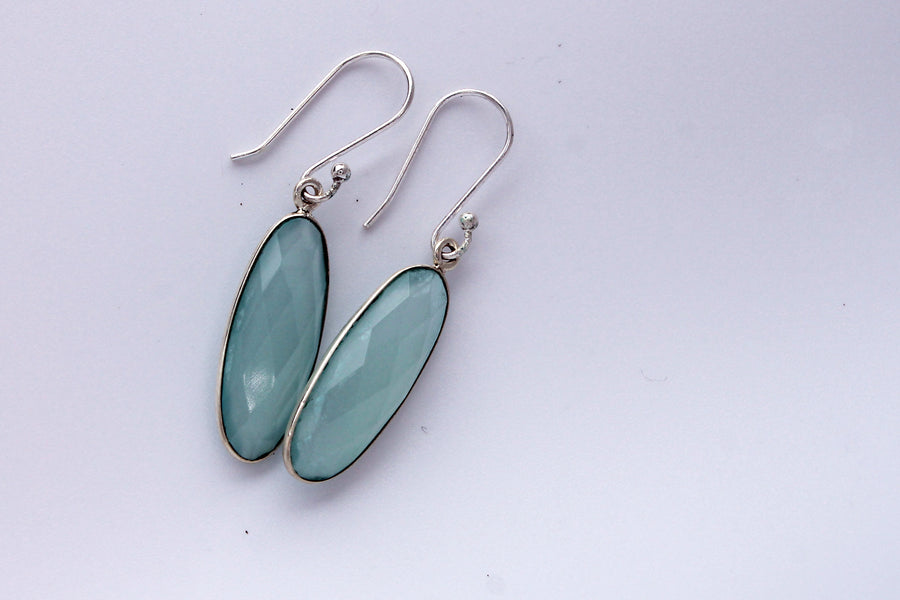 Silberohrring Elfenzauber Chalcedon