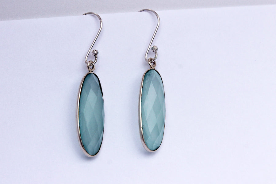 Silberohrring Elfenzauber Chalcedon