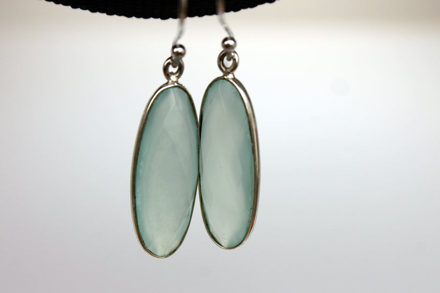 Silberohrring Elfenzauber Chalcedon