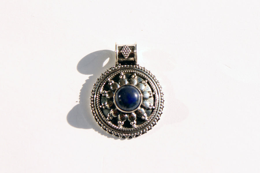 Silberanhänger Sunflower Blue