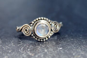 Silberring Princess Moonstone