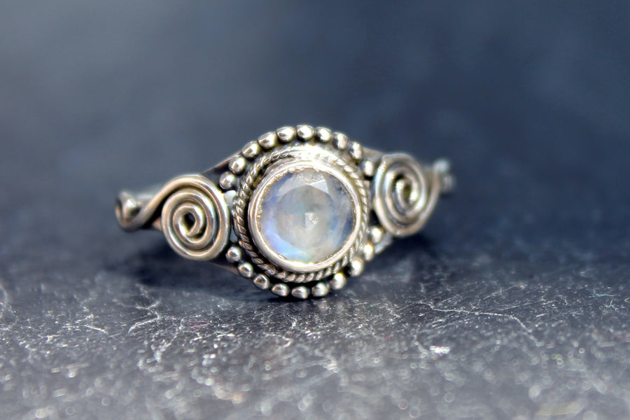 Silberring Princess Moonstone