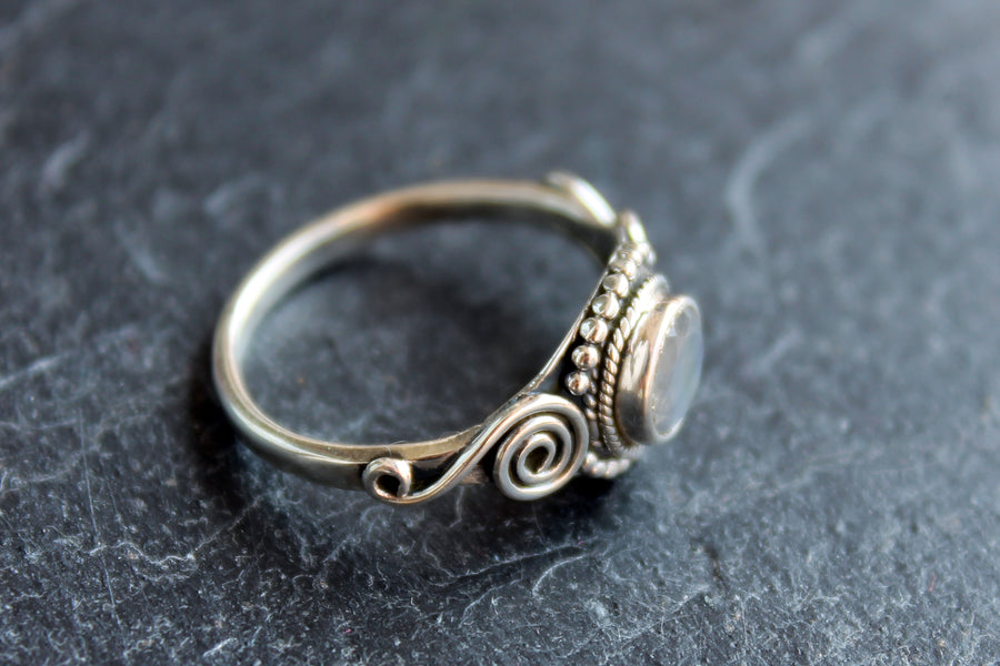Silberring Princess Moonstone