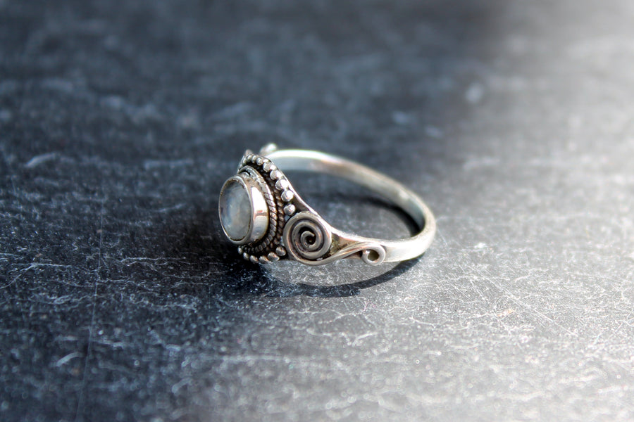 Silberring Princess Moonstone