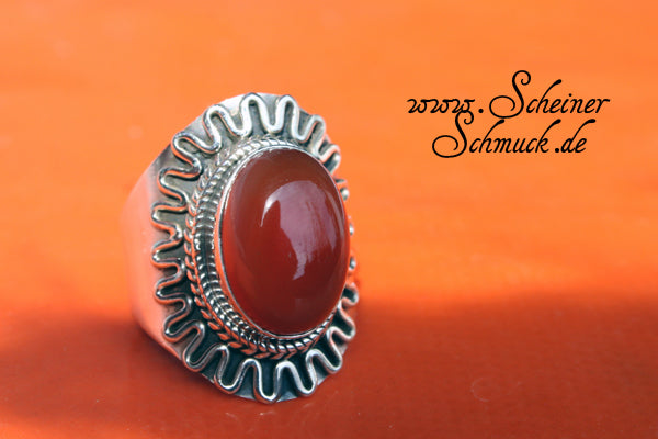 Silberring Sunshine Carneol