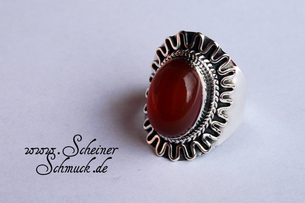 Silberring Sunshine Carneol