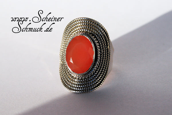 Silberring Summer Carneol