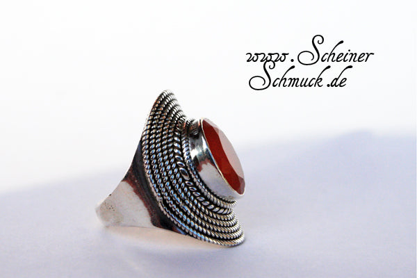 Silberring Summer Carneol