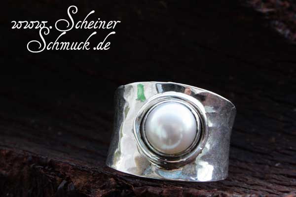 Silberring Prinzessin Perle