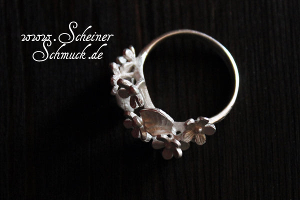 Silberring Blümchenkranz
