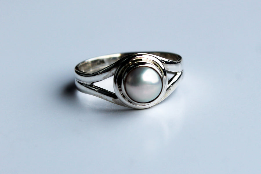 Silberring Tender Pearl