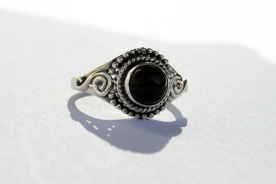 Silberring Principessa Onyx