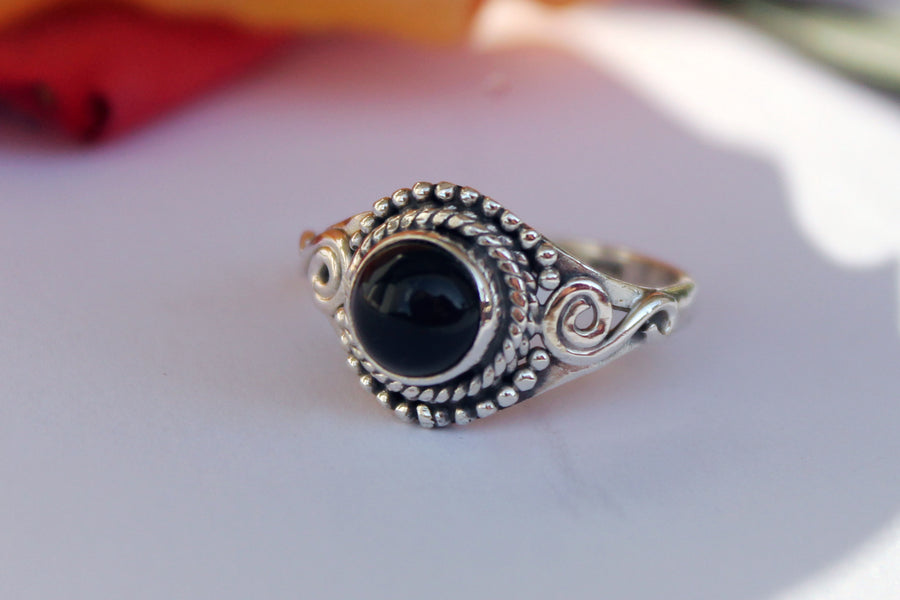 Silberring Principessa Onyx