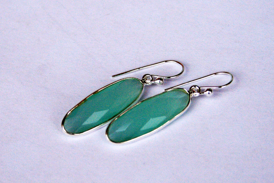 Silberohrring Elfenzauber Chalcedon