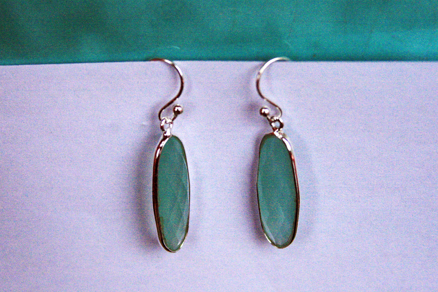 Silberohrring Elfenzauber Chalcedon