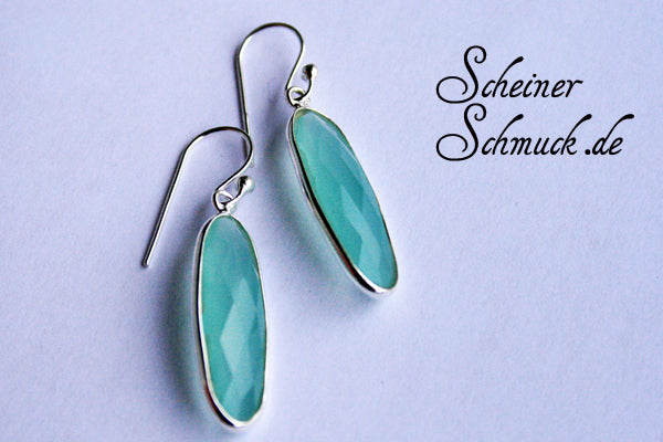 Silberohrring Elfenzauber Chalcedon