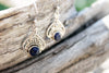Silberohrring Sternenblau