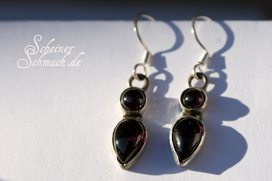 Silberohrring Glücksbienchen Granat