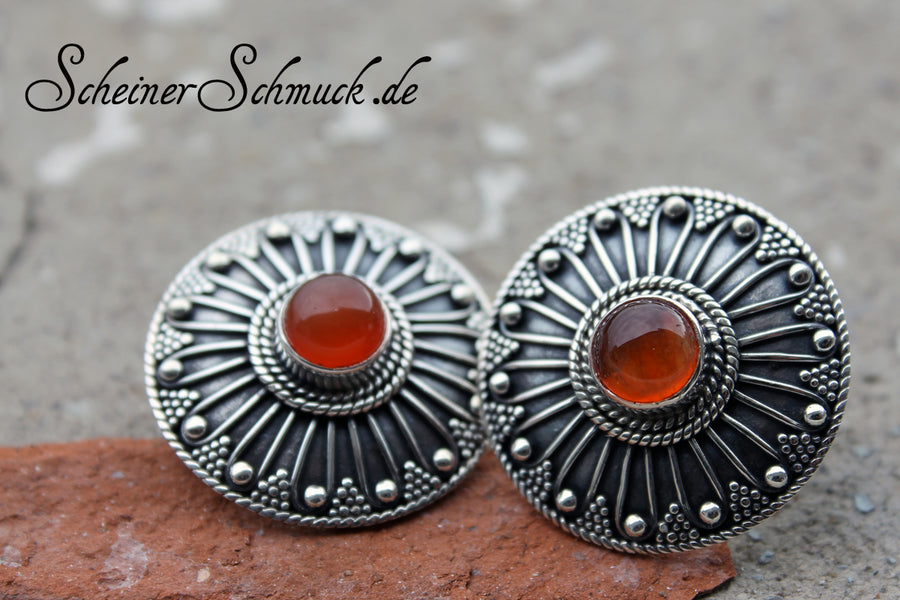 Silberstecker Daisy Carneol