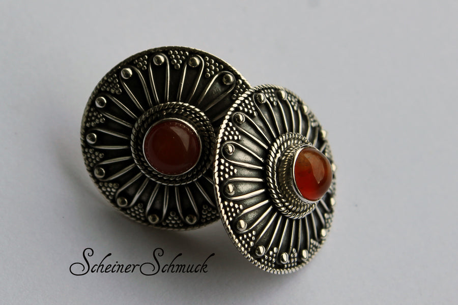 Silberstecker Daisy Carneol