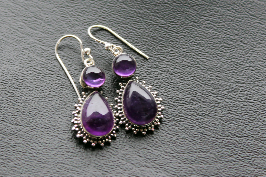 Silberohrring Pretty Amethyst