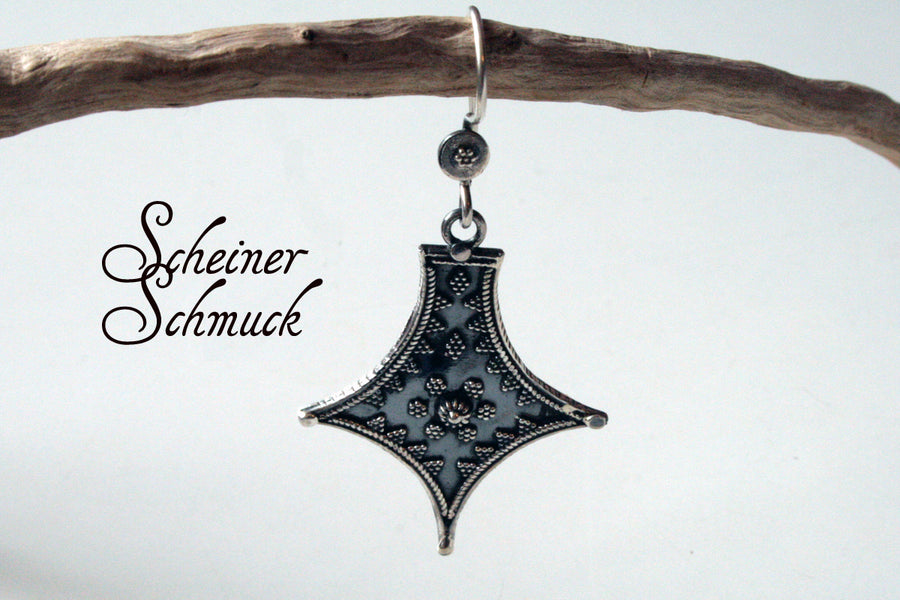 Silberohrring Rautenstern