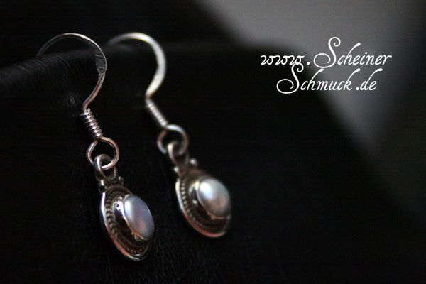 Silberohrring Feine Perle