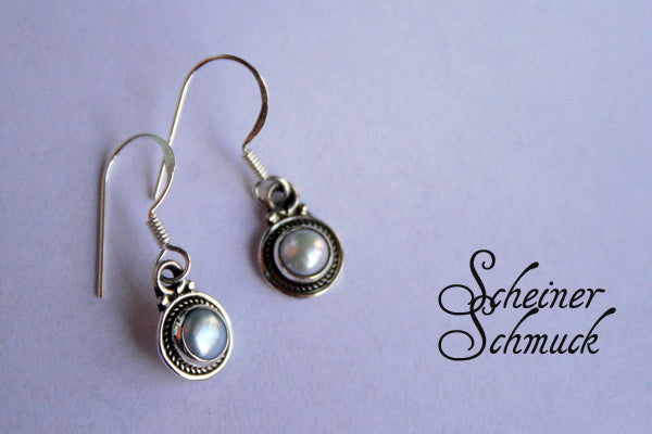 Silberohrring Feine Perle