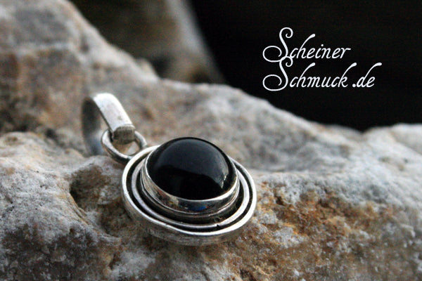 Silberanhänger Liebling Onyx