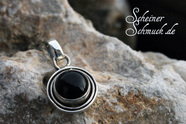 Silberanhänger Liebling Onyx