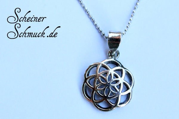 Silberanhänger Lebensblume