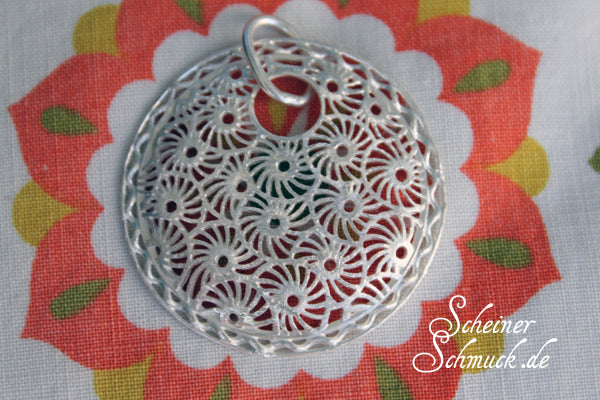 Silberanhänger Blumenmeer