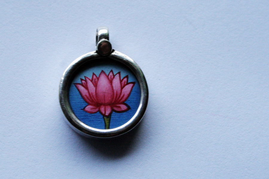 Silberanhänger Kleine Lotusblüte