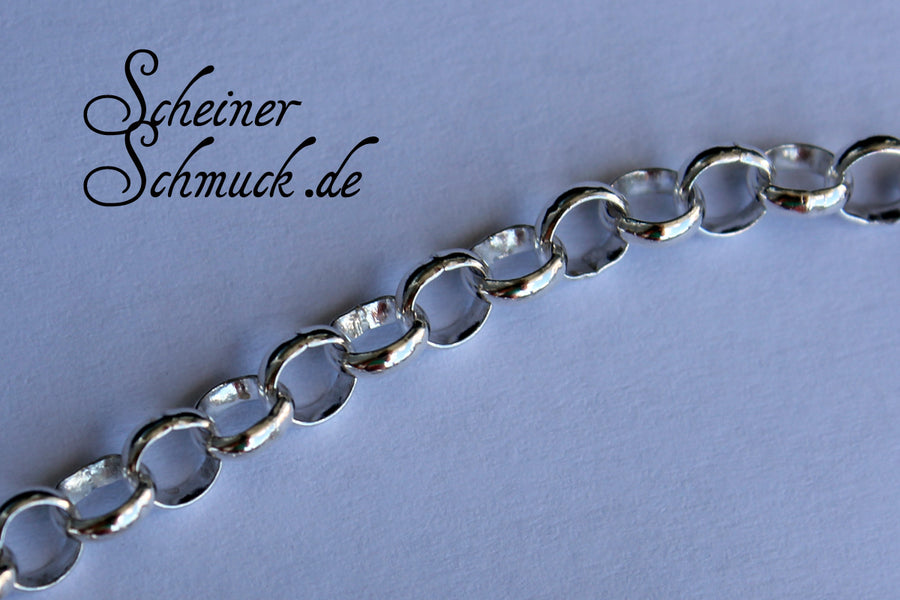 Catena Belcher 4 Mm Lunga 20 22 24 Pollici Collana In Argento - Foto 2