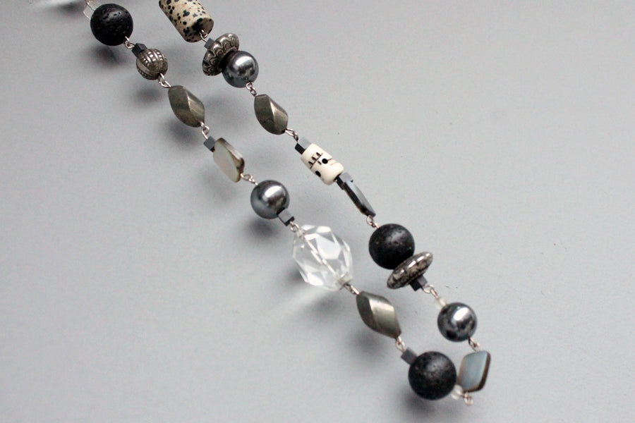 Silberkette Black&White