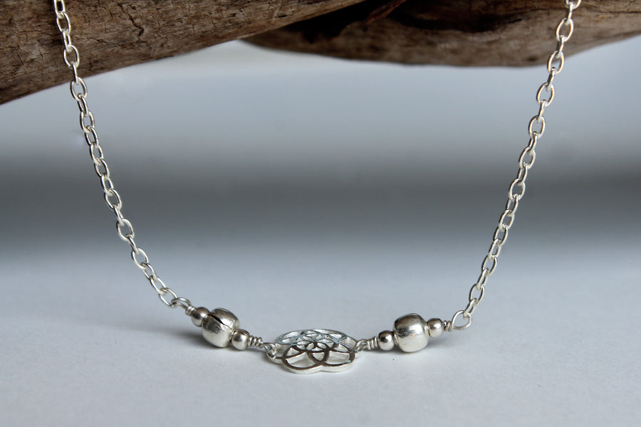 Fußkettchen Armband Lebensblume mini