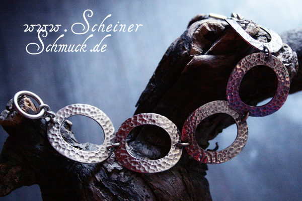 Silberarmband gehämmert