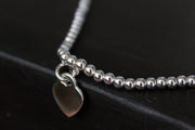 Silberarmband Kügelchen mit Herz